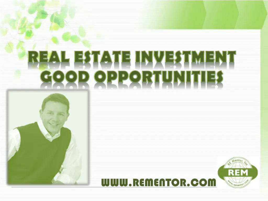 real estate investment good opportunities