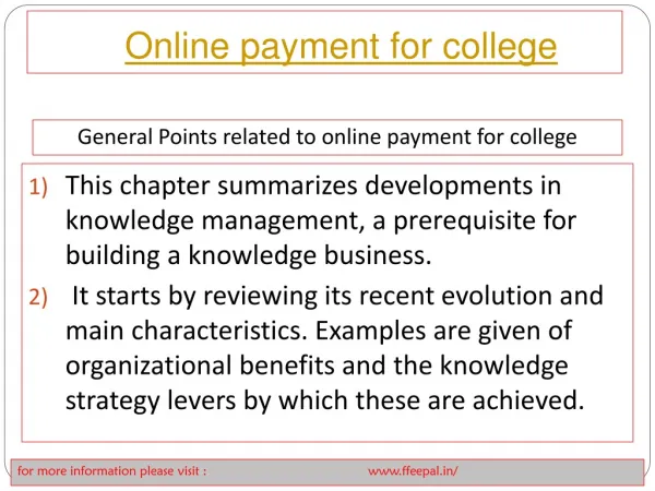 Feepal provide batter services online payment for college