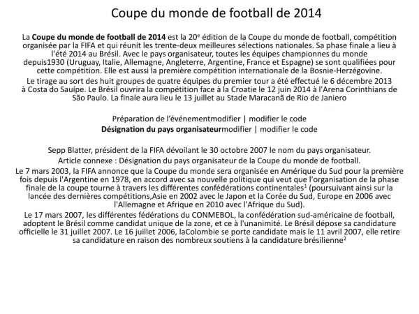 Coupe du monde de football de 2014