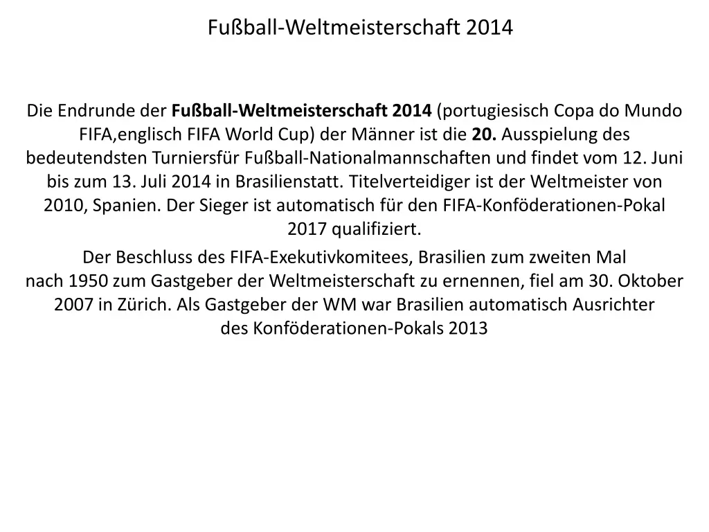 fu ball weltmeisterschaft 2014