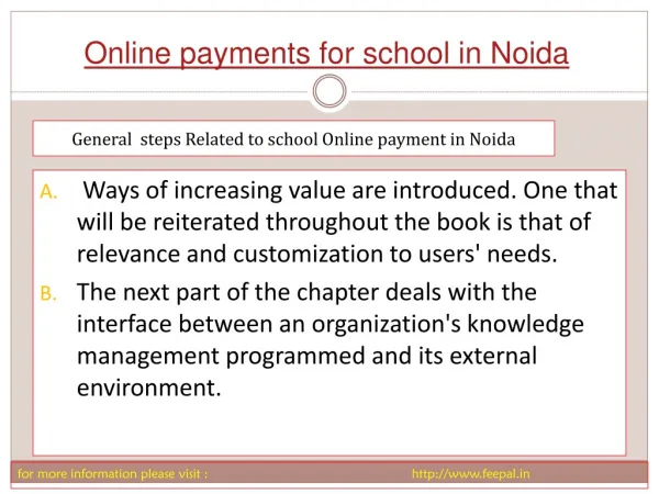 New search about online paymnet for school in Noida