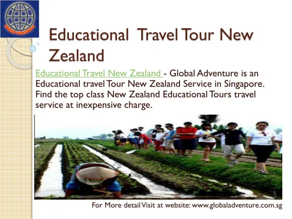 Educational Travel Tour New Zealand Service in Singapore