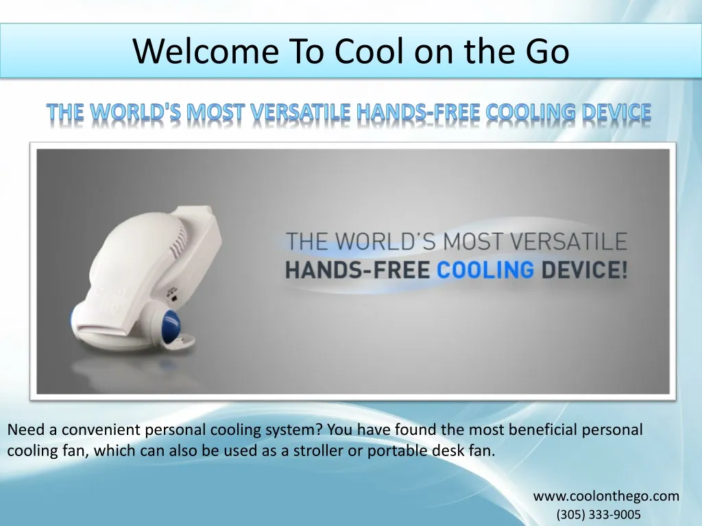 welcome to cool on the go