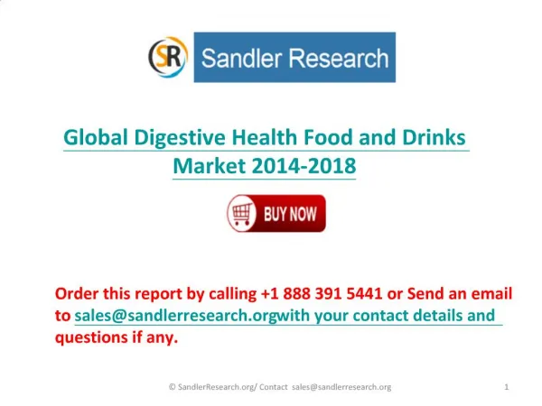 2018 Digestive Health Food and Drinks Industry Analysis and