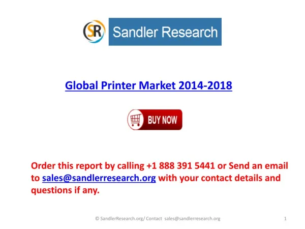 2018 Printer Industry Analysis in Research Report