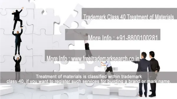 Trademark Class 40 | Treatment of Materials