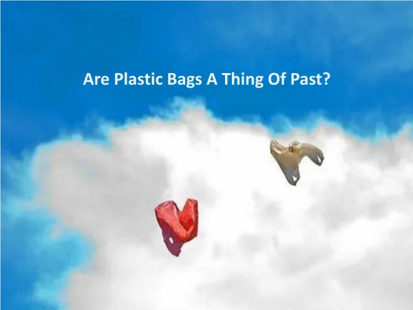 Are Plastic Bags A Thing Of Past?