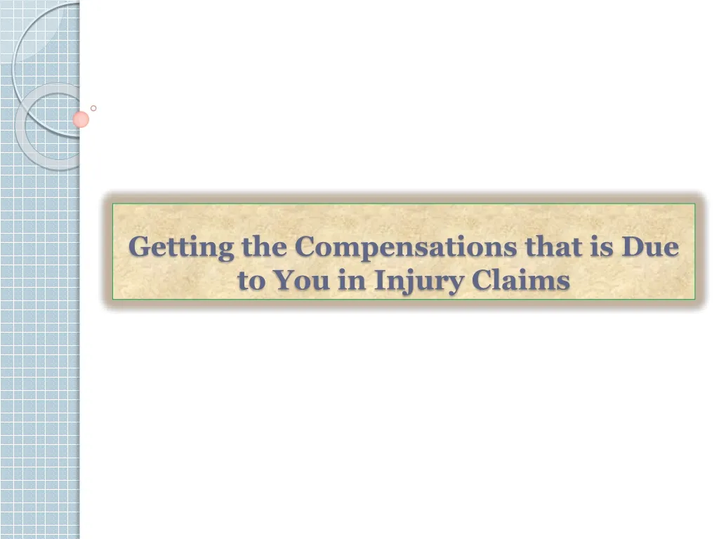 getting the compensations that is due to you in injury claims