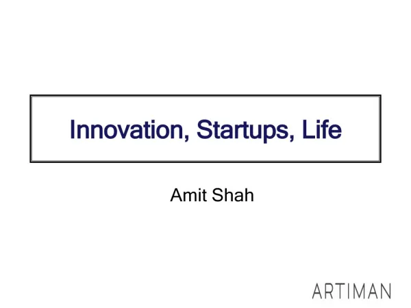 Artiman Ventures reviews innovation, start ups