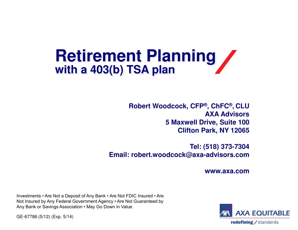 retirement planning with a 403 b tsa plan