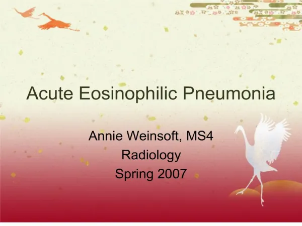 acute eosinophilic pneumonia