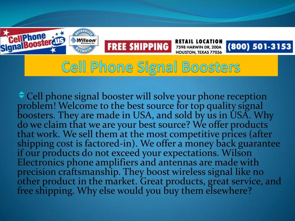 cell phone signal boosters