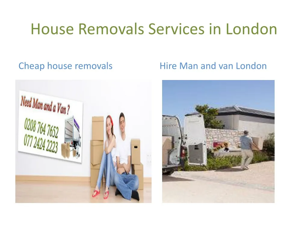 house removals services in london
