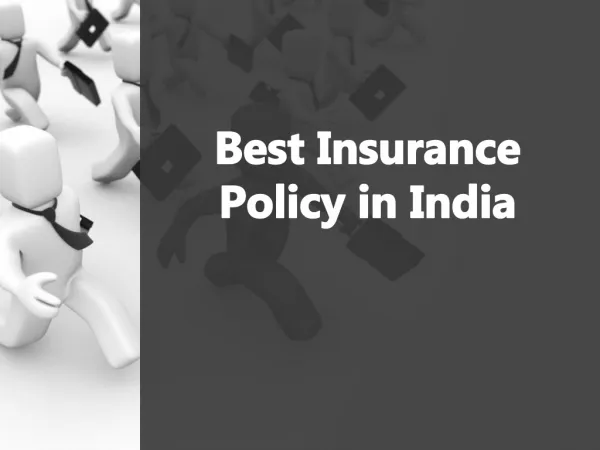 Best Insurance Policy in India