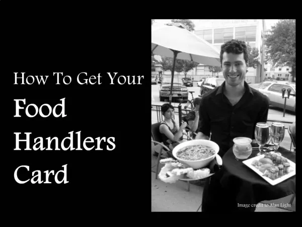 How To Get Your Food Handlers Card