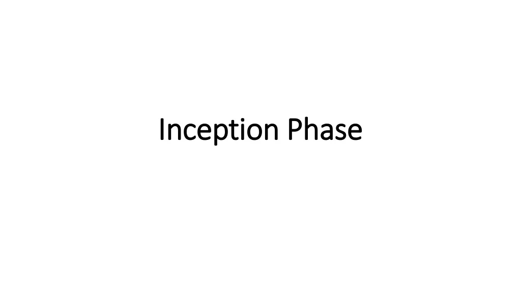 inception phase