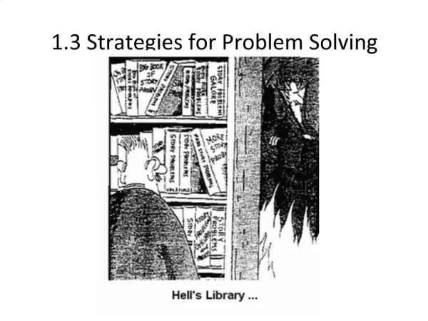 1.3 Strategies for Problem Solving