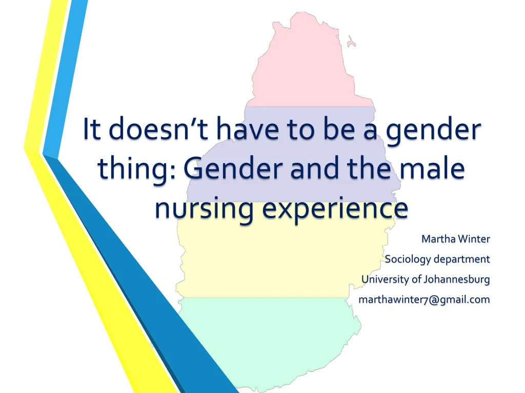 it doesn t have to be a gender thing gender and the male nursing experience