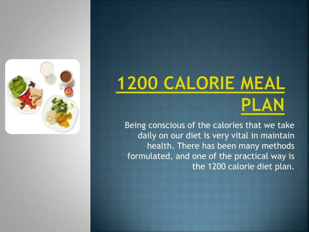 1200 calorie meal plan