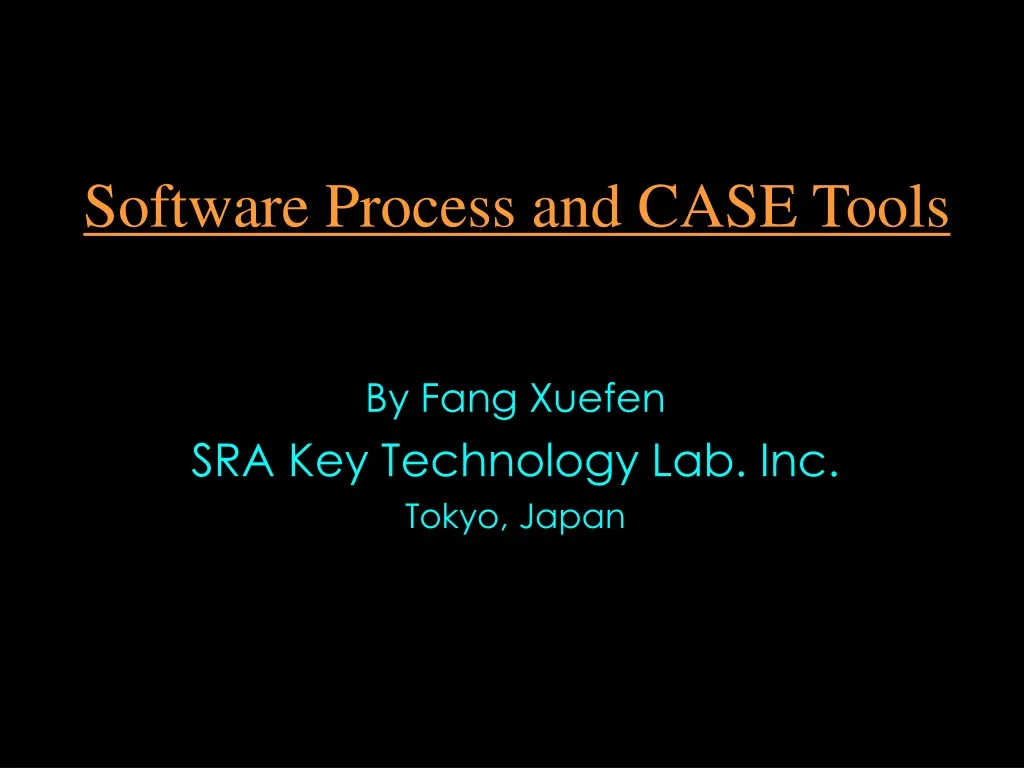 software process and case tools