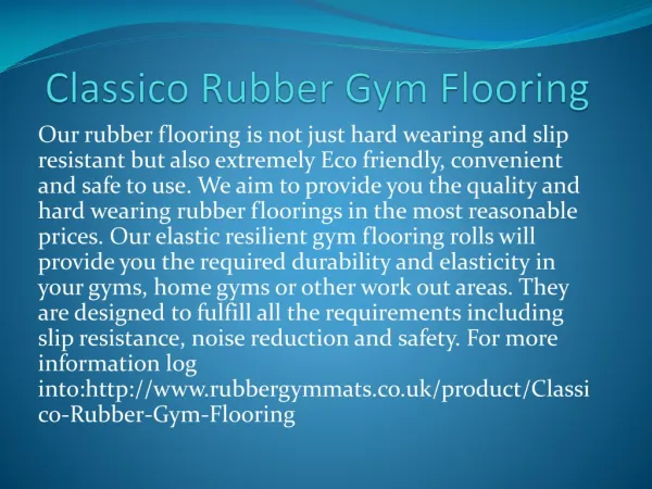 Classico Rubber Gym Flooring