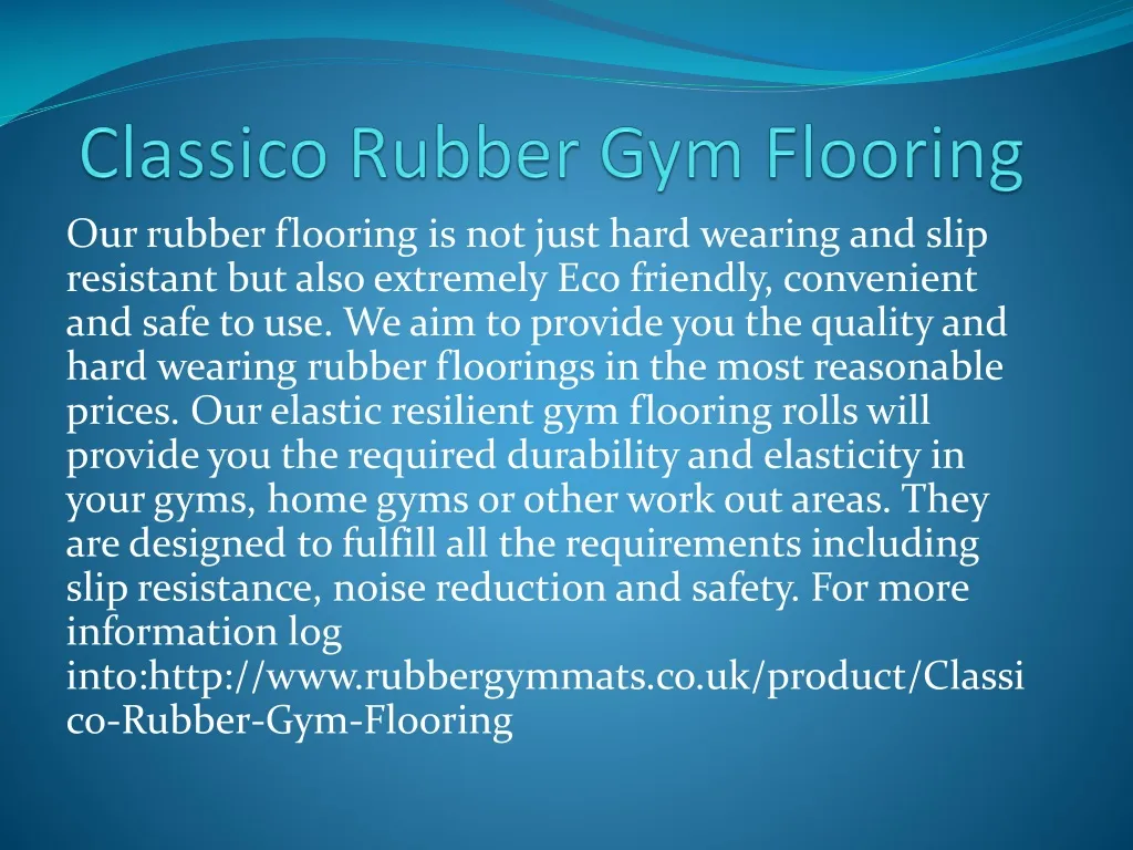classico rubber gym flooring