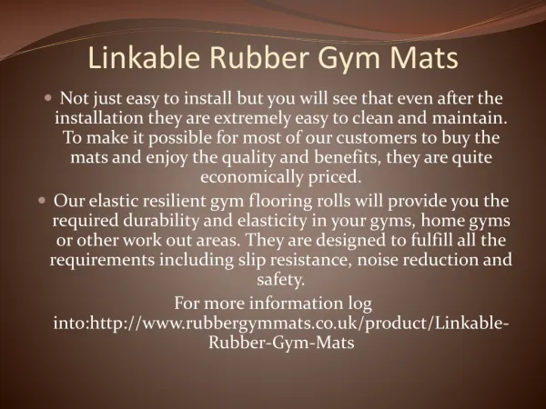 Linkable Rubber Gym Mats