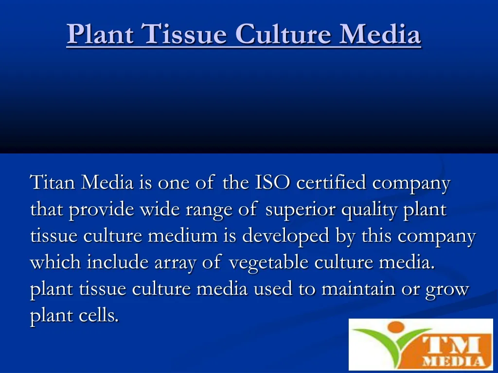 plant tissue culture media