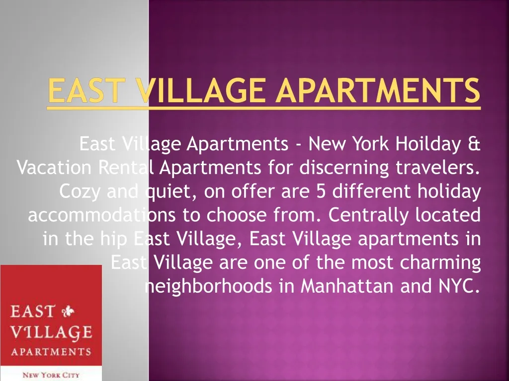 east village apartments