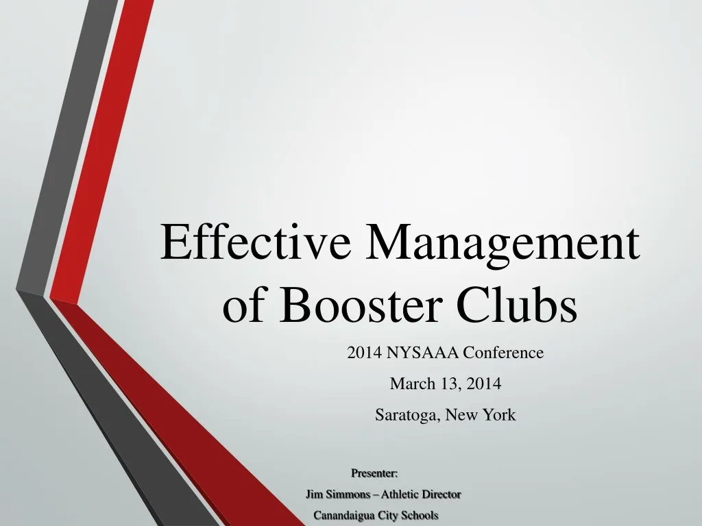 effective management of booster clubs