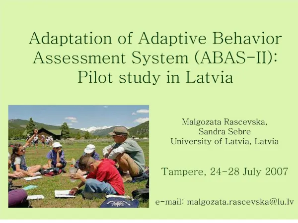 adaptation of adaptive behavior assessment system abas-ii ...
