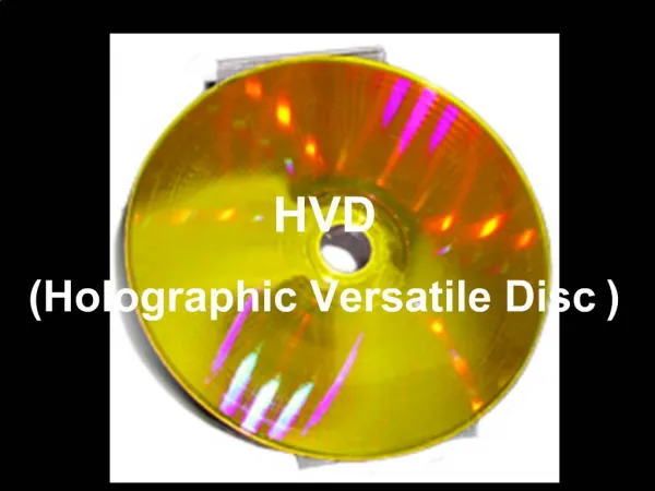 HVD Holographic Versatile Disc