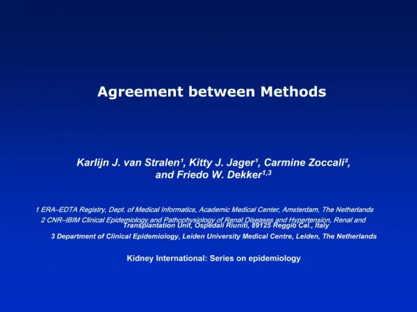 Agreement between Methods
