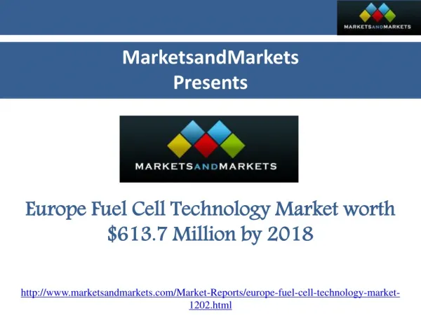Europe Fuel Cell Technology Market is Expected to Reach $613