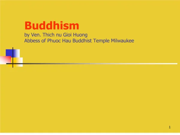 buddhism by ven. thich nu gioi huong abbess of phuoc hau ...