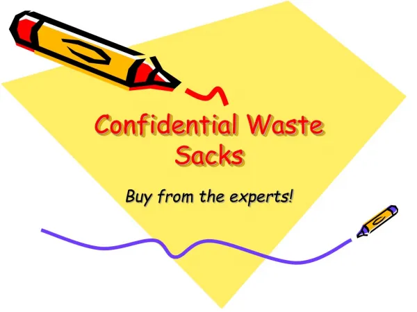 Confidential waste sacks