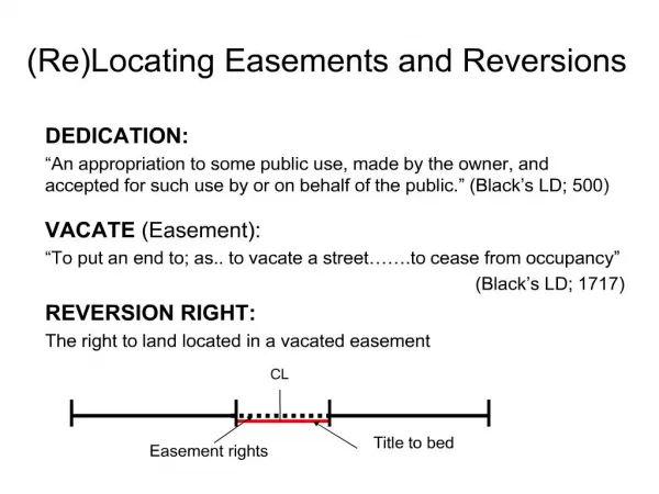 relocating easements and reversions