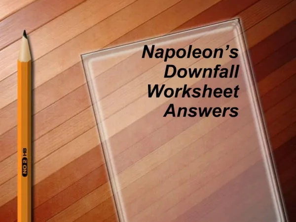 Napoleon s Downfall Worksheet Answers