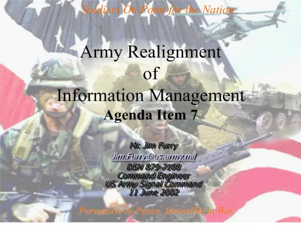 army realignment of information management agenda item 7