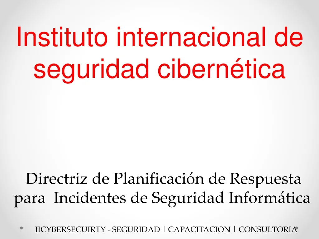 instituto internacional de seguridad cibern tica