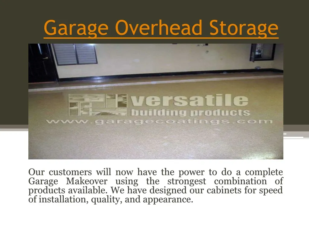 garage overhead storage