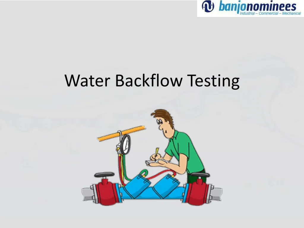 water backflow testing
