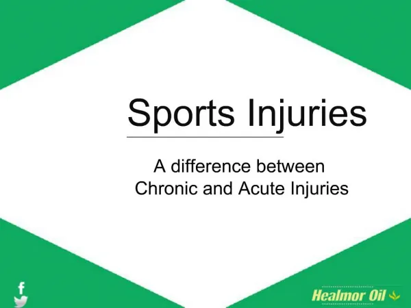 A Difference Between Chronic and Acute Injuries - Healmor Oi