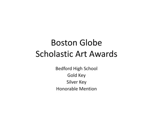 Boston Globe Scholastic Art Awards