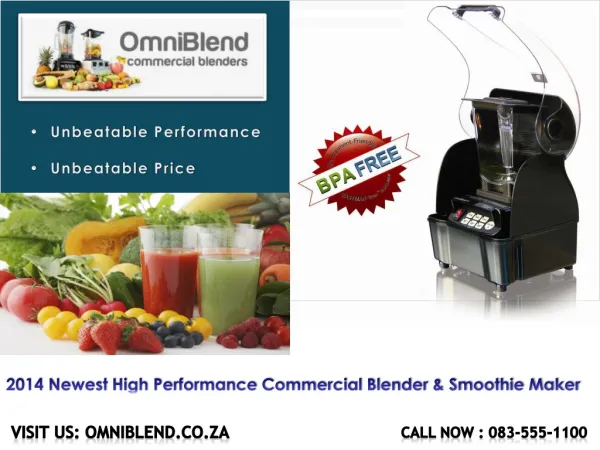 2014 Newest High Performance Commercial Blender