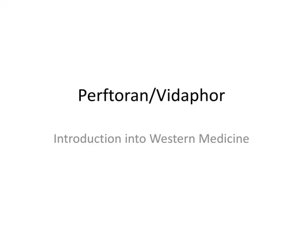 Perftoran / Vidaphor