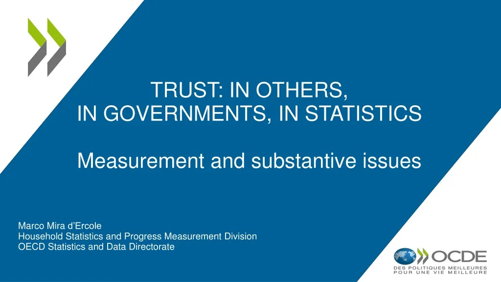 trust in others in governments in statistics measurement and substantive issues