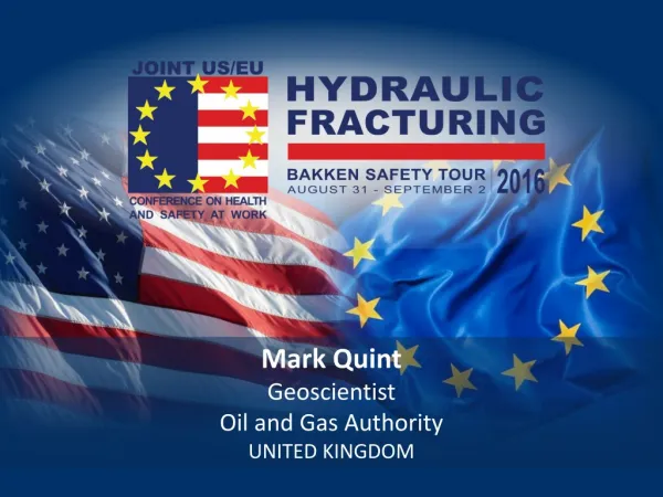 Mark Quint Geoscientist Oil and Gas Authority UNITED KINGDOM