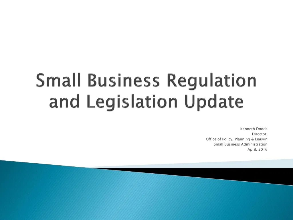 small business regulation and legislation update