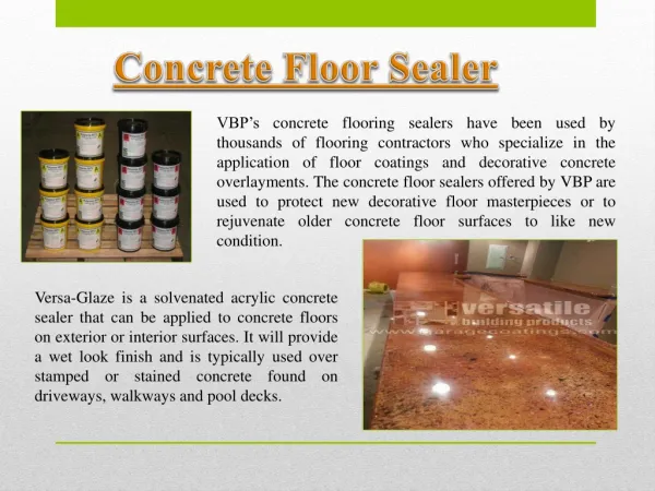Epoxy Concrete Sealer